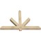 Ekena Millwork Kennewick Rough Sawn Timber Gable Bracket, Douglas Fir, 60"W x 40"H x 4"D x 4"F, 16/12 Pitch GBW060X40X0404KEN00RDF - alternate 5